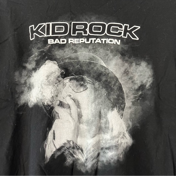 Gildan Kid Rock Bad Reputation Bad Smoke Essential T-Shirt Black Gray Tee M - Picture 3 of 5